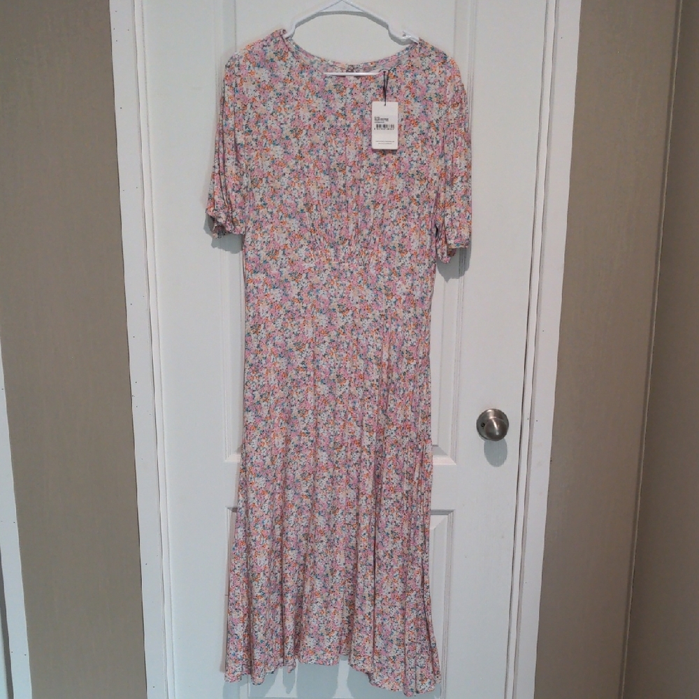 Faithfull the Brand Multicolor Floral Midi Dress